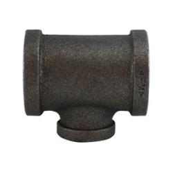 65351 Reducing Tee, 3 in FPT x 3 in FPT x 2 in FPT, Iron, Black, 150 lb - GetHydraulics.com