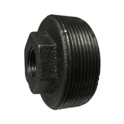 65520 Reducer Hex Bushing, 1 - 1/2 in MPT x 3/8 in FPT, Iron, Black - GetHydraulics.com