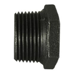 65531 Reducer Hex Bushing, 2 in MPT x 1 - 1/2 in FPT, Iron, Black - GetHydraulics.com