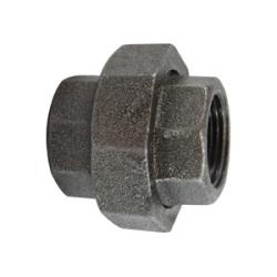 65603 Union, 1/2 in FPT x 1/2 in FPT, Iron, Black, 150 lb - GetHydraulics.com