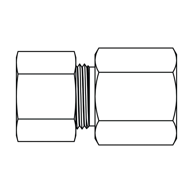 66 - 04 - 02 Tube to Pipe Fitting, Brass Compression - GetHydraulics.com