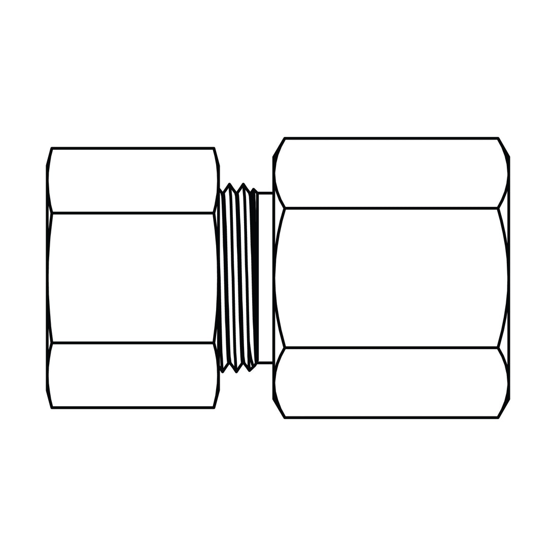 66 - 08 - 08 Tube to Pipe Fitting, Brass Compression - GetHydraulics