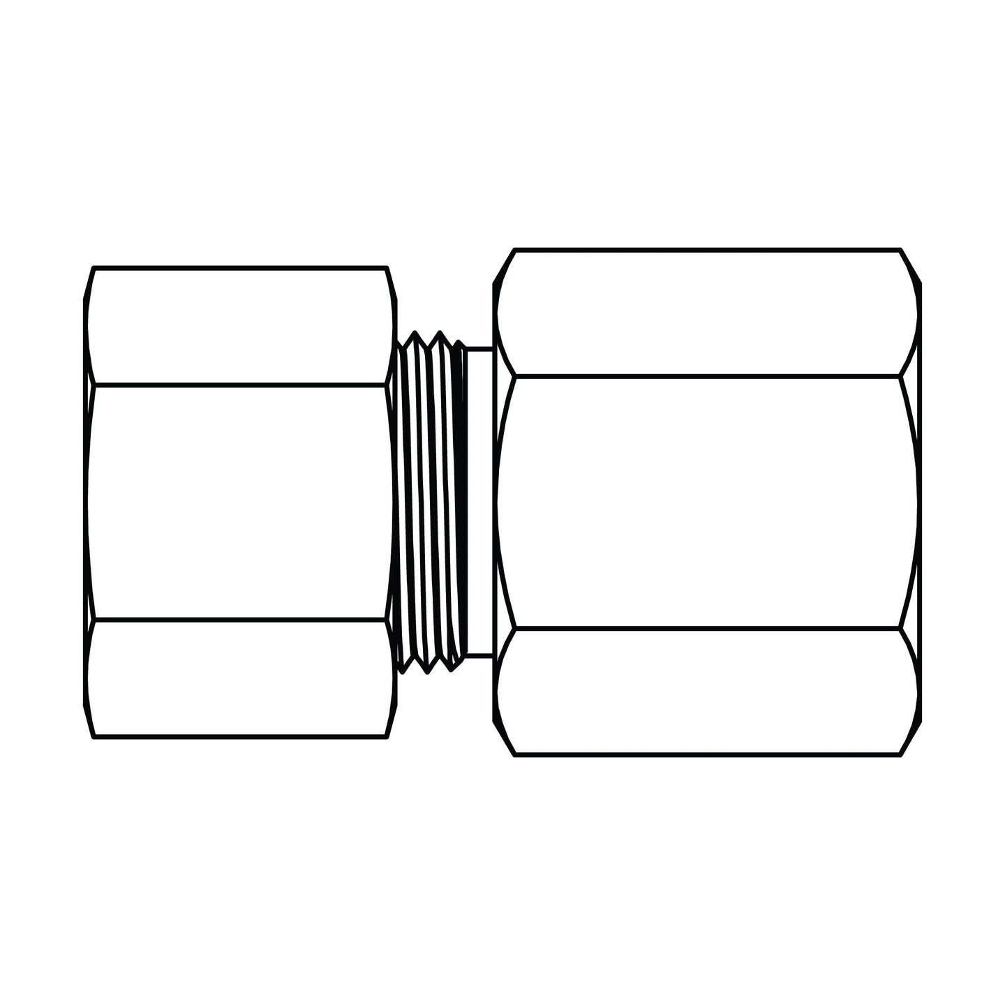 66 - 08 - 08 Tube to Pipe Fitting, Brass Compression - GetHydraulics