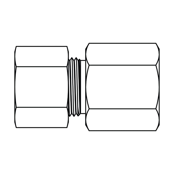 66 - 10 - 12 Tube to Pipe Fitting, Brass Compression - GetHydraulics