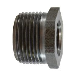 67511 Hex Bushing, 1 in MPT x 3/8 in FPT, Steel, Black - GetHydraulics.com