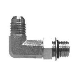 6801LNWO68 90 - deg Long Elbow, 3/8 in Male JIC x 1/2 in Male Adjustable ORB, Steel - GetHydraulics.com
