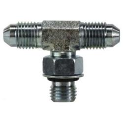 6803NWO1612 Branch Tee, 1 - in Male JIC x 1 - in Male JIC x 3/4 - in Male Adjustable O-Ring Boss, Steel - GetHydraulics.com