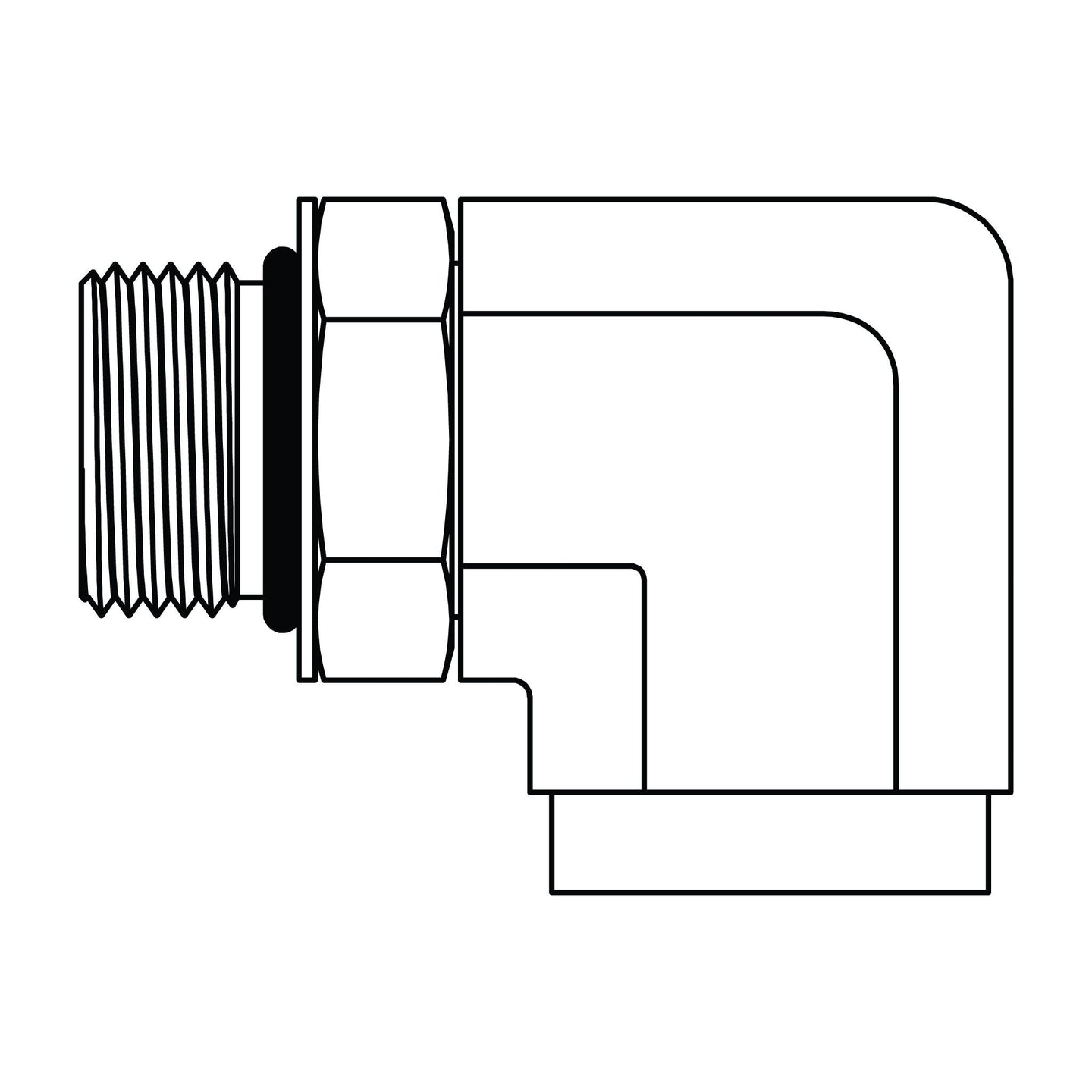 6805 - 04 - 04 O-Ring to Pipe Elbow 90 - GetHydraulics.com