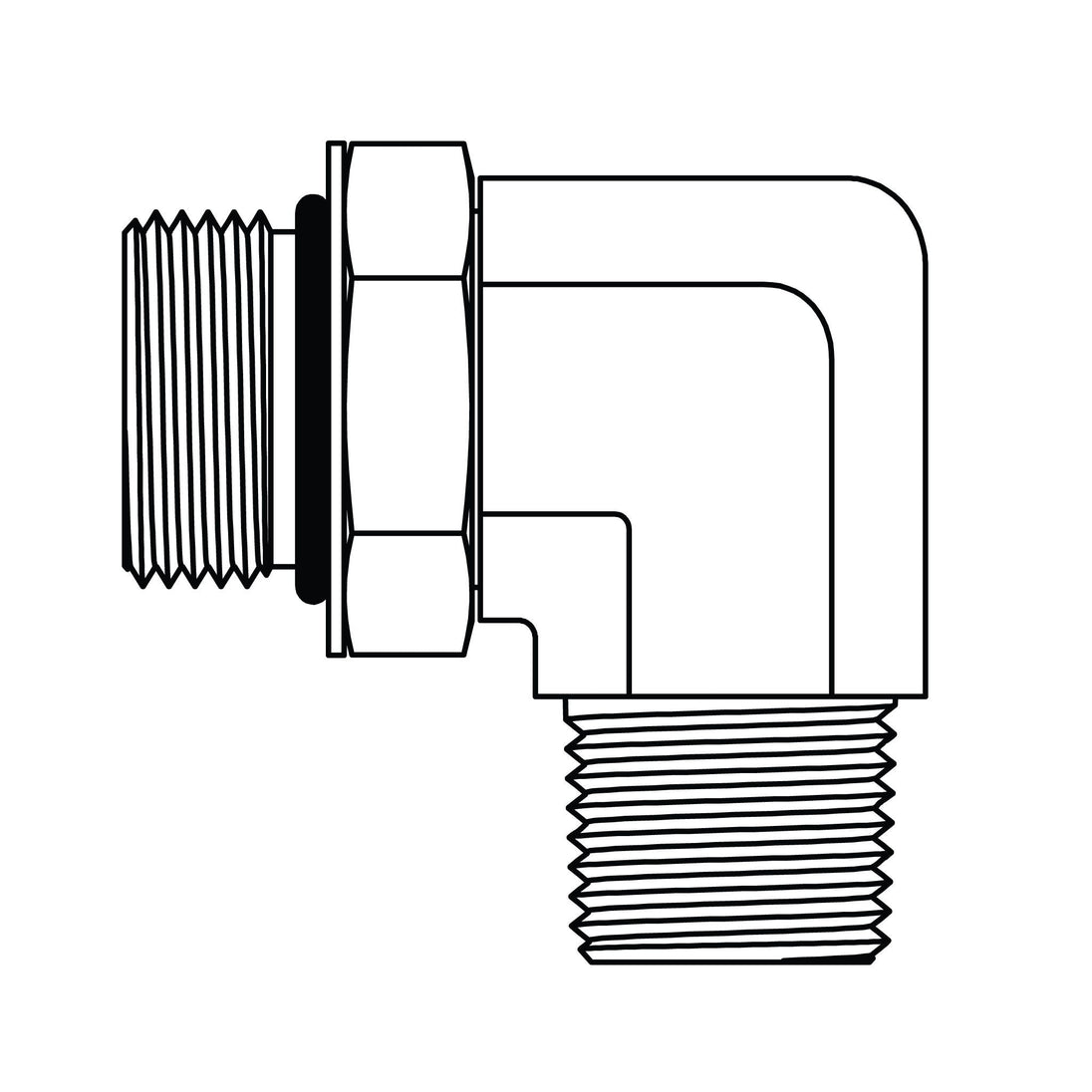 6806 - 24 - 24 O-Ring to Pipe Elbow 90 - GetHydraulics.com