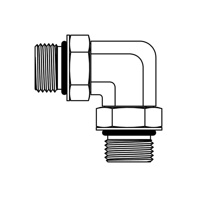 6807 - 12 - 12 O-Ring Adjustable Union Elbow 90 - GetHydraulics.com