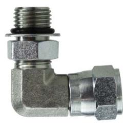 6809NWO1616 90 - deg Swivel Elbow, 1 - in Male Adjustable O-Ring Boss x 1 - in Female JIC Swivel, Steel - GetHydraulics.com