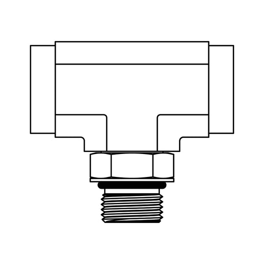 6832 - 06 - 06 - 06 O-Ring Branch Tee - GetHydraulics.com