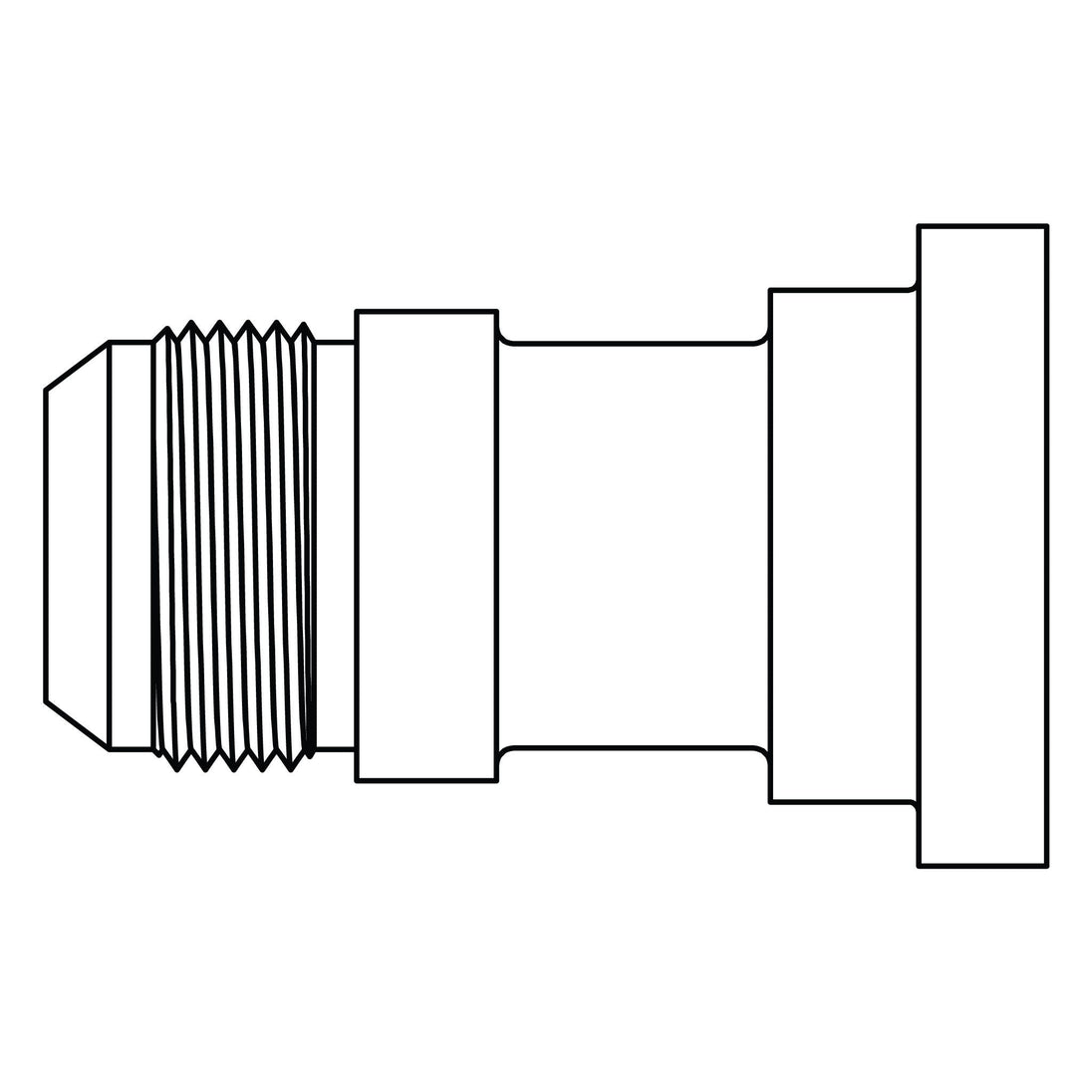 6842 - 16 - 24 JIC to NO BRAZE Flange - Code 62 - GetHydraulics.com
