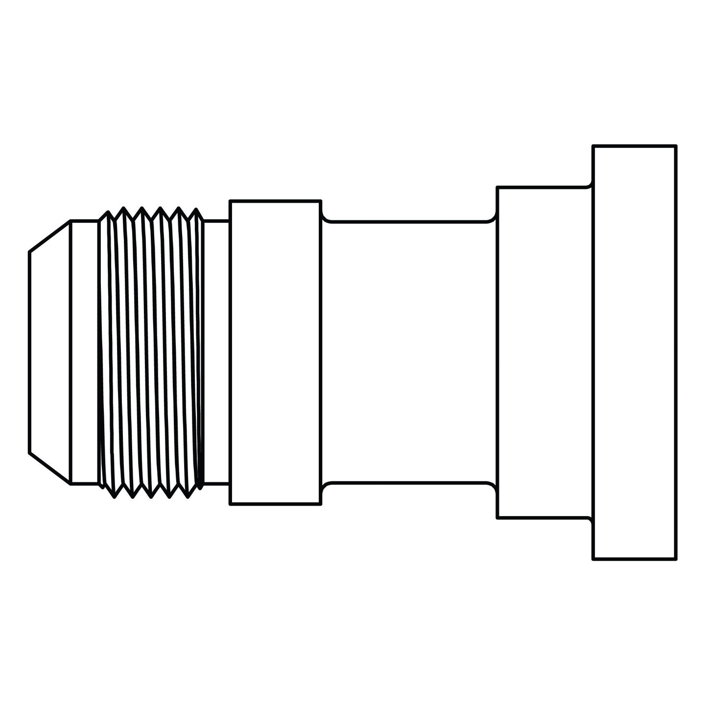 6842 - 24 - 24 JIC to NO BRAZE Flange - Code 62 - GetHydraulics.com