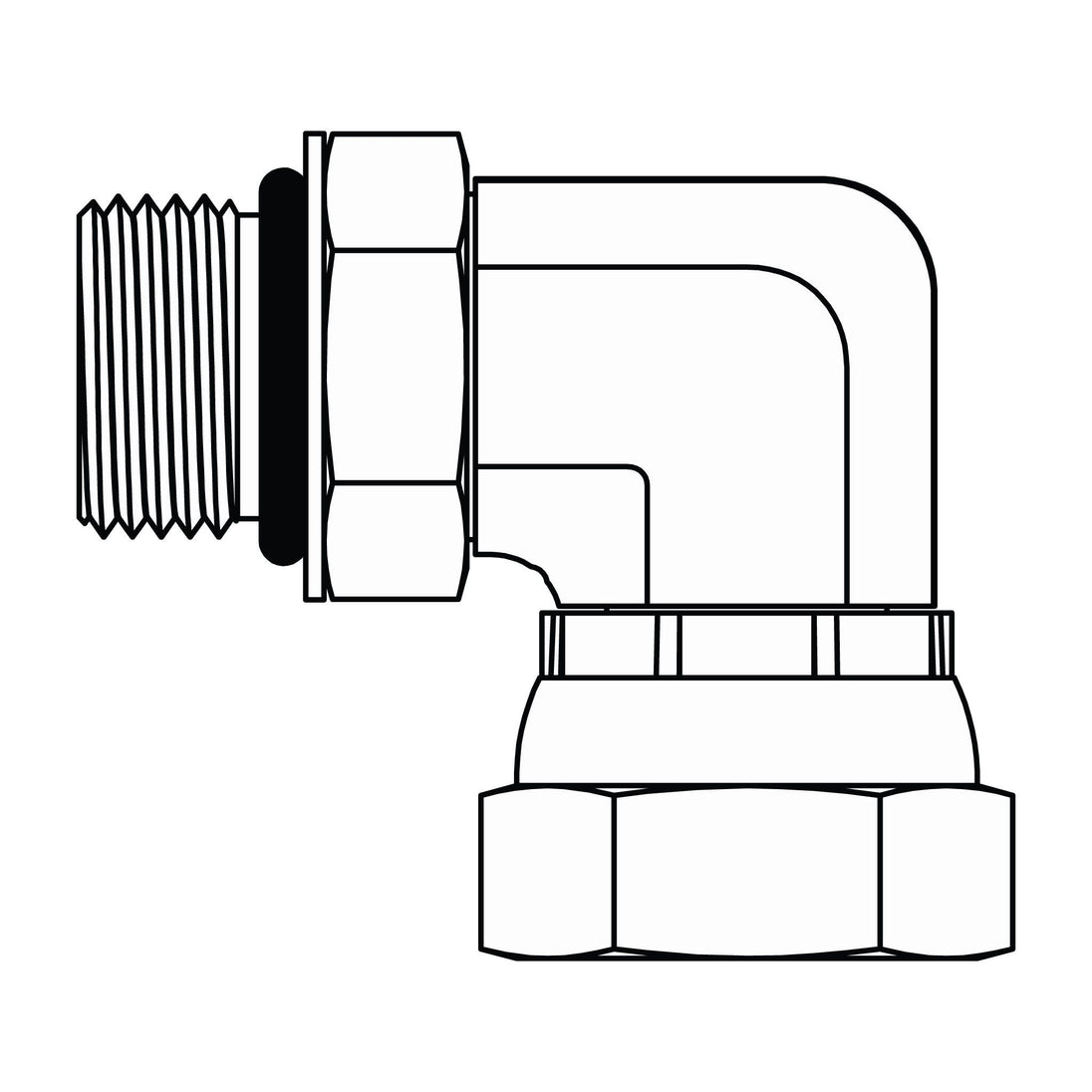 6901 - 10 - 06 O-Ring to Pipe Swivel Elbow 90 - GetHydraulics.com