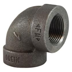 69110 90 deg Elbow, 3 in FPT x 3 in FPT, Iron, Black, XH Schedule, 300 lb - GetHydraulics.com
