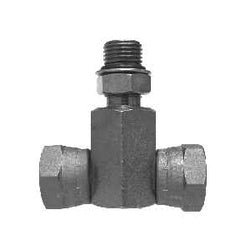 6911NWO66 Branch Tee, 3/8 - in Male Adjustable O-Ring Boss x 3/8 - in Female NPSM Swivel x 3/8 - in Female NPSM Swivel, Steel - GetHydraulics.com