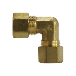 700065 - 08 90 - deg Elbow, 1/2 - in Compression x 1/2 - in Compression, Brass - GetHydraulics.com