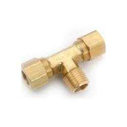 700072 - 0404 Branch Tee, 1/4 - in Compression x 1/4 - in Compression x 1/4 - in MIP, Brass - GetHydraulics.com