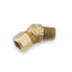 700095 - 0404 45 - deg Elbow, 1/4 - in Compression x 1/4 - in MNPTF, Brass - GetHydraulics.com