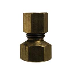 700097 - 0806 Female Adapter, 1/2 - in Female Compression x 3/8 - in Compression, Brass - GetHydraulics.com