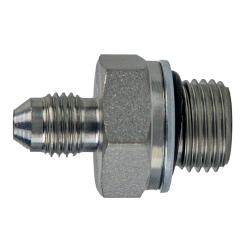 7001 - 12 - 26 Straight Adapter, 3/4 - in Male JIC x M26 Male Metric ORR, Steel - GetHydraulics.com