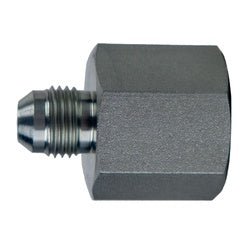 7003 - 06 - 08 Rigid Straight Adapter, 3/8 - in Male JIC x 1/2 - in Female BSPP, Steel - GetHydraulics.com