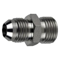 7005 - 06 - L10 - 16 Straight Adapter, 3/8 - in Male JIC x L10 Male Metric, Steel - GetHydraulics.com