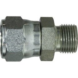 7022 - 08 - 12 Swivel Adapter, 1/2 - in Female JIC Swivel x 3/4 - in Male BSPP, Steel - GetHydraulics.com