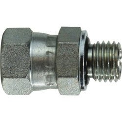 7025410 Connector, 1/4 in JIC Swivel x M10 x 1 Male Metric, Steel - GetHydraulics.com