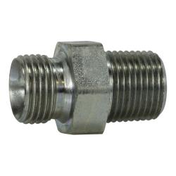 7032 - 04 - 12 Straight Adapter, 1/4 - in Male NPTF x 3/4 - in Male BSPP, Steel - GetHydraulics.com