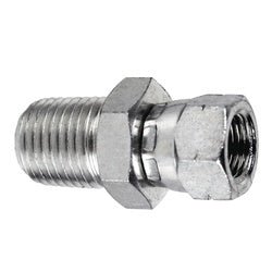 7034 - 04 - 02 Swivel Adapter, 1/4 - in Male NPTF x 1/8 - in Female BSPP Swivel, Steel - GetHydraulics.com