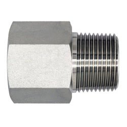 7040 - 08 - 12 Straight Adapter, 1/2 - in Female NPT x 3/4 - in Male BSPT, Steel - GetHydraulics.com