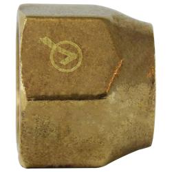 704020 - 0806 Short Forged Nut, 1/2 x 3/8 - in Female SAE Flared, Brass - GetHydraulics.com