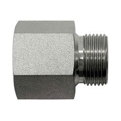 7042 - 16 - 06 Adapter, 1 - in Female NPT x 3/8 - in Male BSPP, Steel - GetHydraulics.com