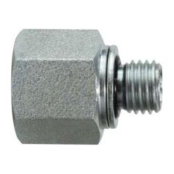 7045816 Adapter, 1/2 - in Female NPTF x M16 Male Metric, Steel - GetHydraulics.com