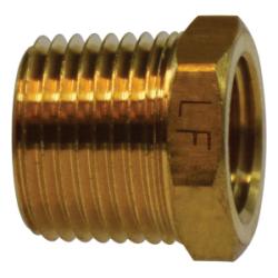 706110 - 1206 Hex Bushing, 3/4 - in MPT x 3/8 - in FPT, 0.94 in, Brass - GetHydraulics.com
