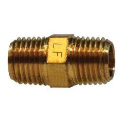 706122 - 02 Hex Nipple, 1/8 - in MPT x 1/8 - in MPT, 0.91 in, Brass - GetHydraulics.com