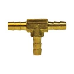 707024 - 05 Tee, 5/16 - in Hose Barbed x 5/16 - in Hose Barbed x 5/16 - in Hose Barbed, Brass - GetHydraulics.com