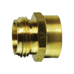 707480 - 1206 Rigid Adapter, 3/4 - in MGH x 3/8 - in FIP, Brass - GetHydraulics.com