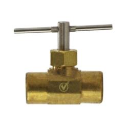 709134 - 04 Needle Valve, 1/4 in Nominal, FIP x FIP, Brass Body - GetHydraulics.com