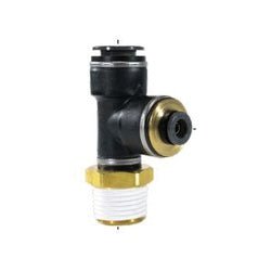 71080608C D.O.T. Reducing Male Run Tee, 1/2 - in Push - to - Connect x 1/2 - in Male NPT x 3/8 - in Push - to - Connect, Composite - GetHydraulics.com