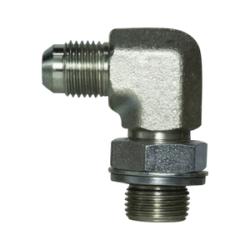 7202NWO42 90 - deg Elbow, 1/4 - in Male JIC x 1/8 - in Male BSPP, Steel - GetHydraulics.com