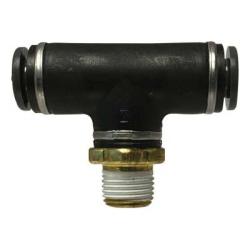 720608C D.O.T. Male Branch Tee, 3/8 - in Push - to - Connect x 3/8 - in Push - to - Connect x 1/2 - in Male NPT, Composite - GetHydraulics.com