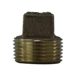 738109 - 32 Cored Square Head Plug, 2 in MPT, Bronze - GetHydraulics.com