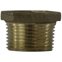 738110 - 3224 Reducer Hex Bushing, 2 in MPT x 1 - 1/2 in FPT, Bronze - GetHydraulics.com