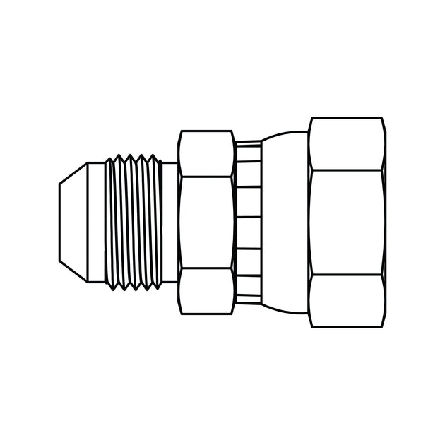 7430 - 04 - L06 - 12 JIC to Metric Swivel - GetHydraulics.com