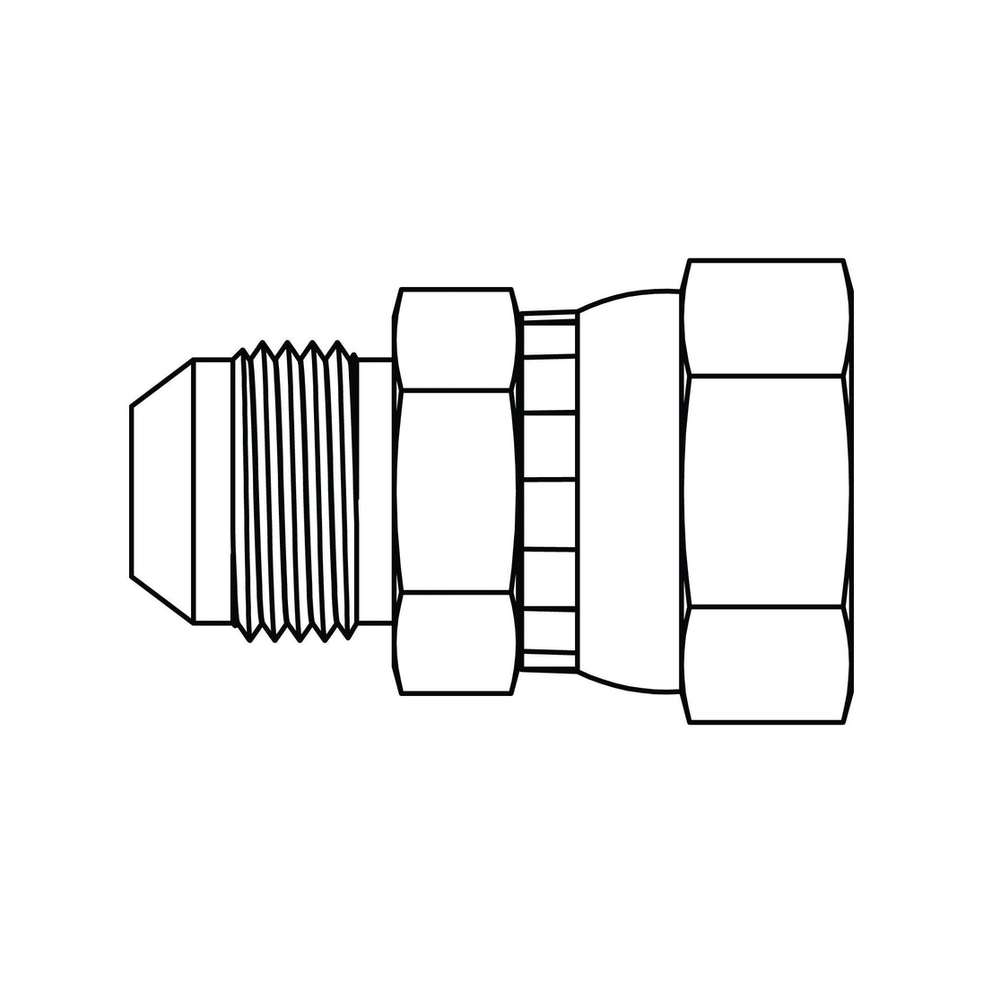 7430 - 04 - L08 - 14 JIC to Metric Swivel - GetHydraulics.com