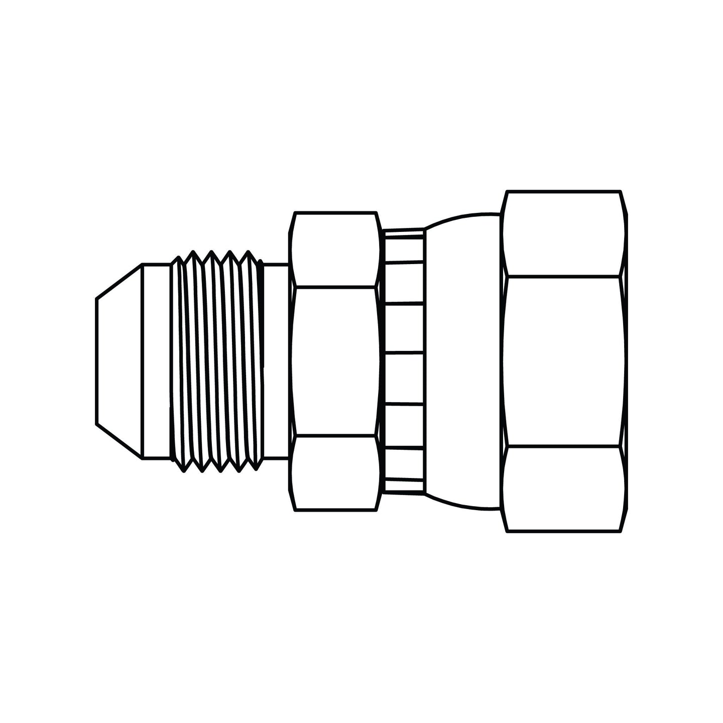 7430 - 06 - L15 - 22 JIC to Metric Swivel - GetHydraulics.com