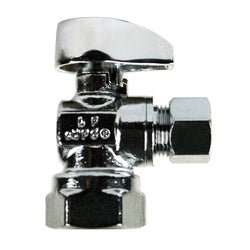 746446MH 90 - deg Angle Supply Stop, 1/2 - in FIP x 3/8 - in Compression, Brass Body, Chrome - Plated - GetHydraulics.com